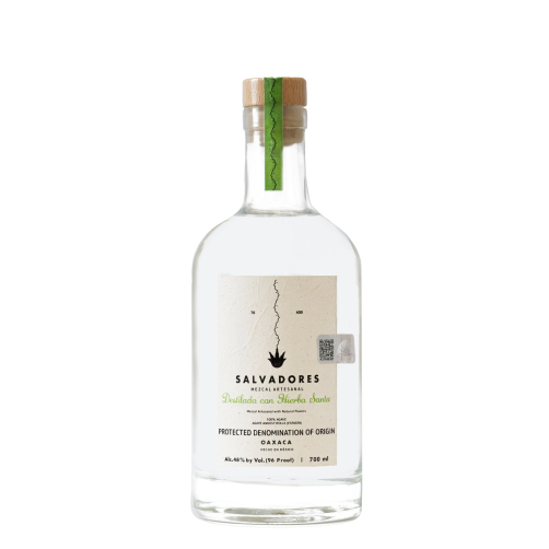 Mezcal Salvadores – Destilado con Heirba Santa, 48% ABV